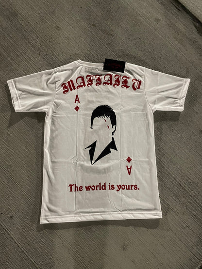 White Mafiajlv Scarface shirt ♦️